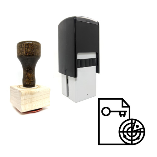 "Keyword Research" rubber stamp with 3 sample imprints of the image