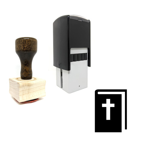 "Bible" rubber stamp with 3 sample imprints of the image