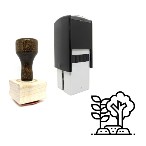 "Environment" rubber stamp with 3 sample imprints of the image