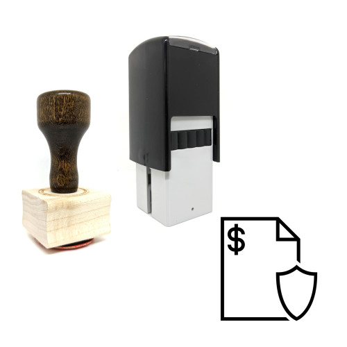 "Secure Document" rubber stamp with 3 sample imprints of the image