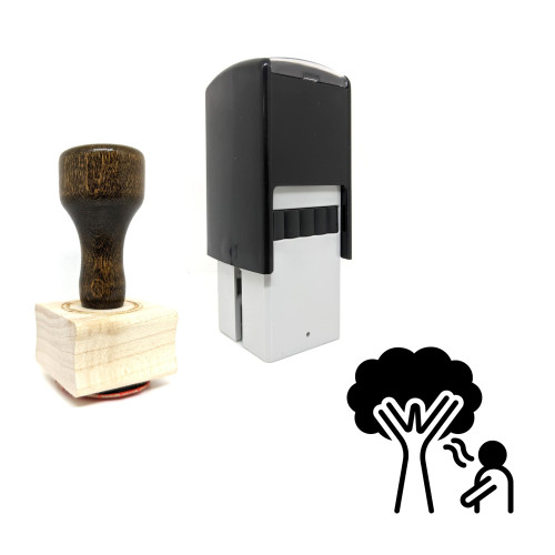 "Necessary" rubber stamp with 3 sample imprints of the image