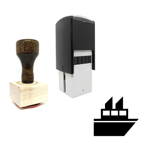 "Cruise Ship" rubber stamp with 3 sample imprints of the image