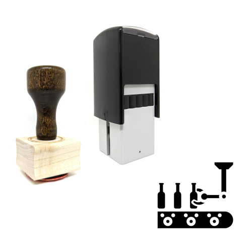 "Robotic Arm" rubber stamp with 3 sample imprints of the image