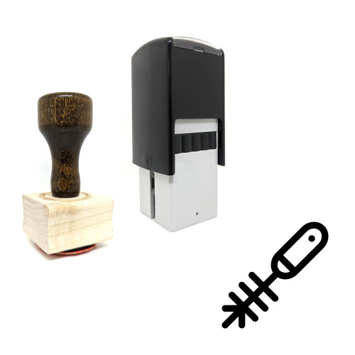 "Toilet Brush" rubber stamp with 3 sample imprints of the image