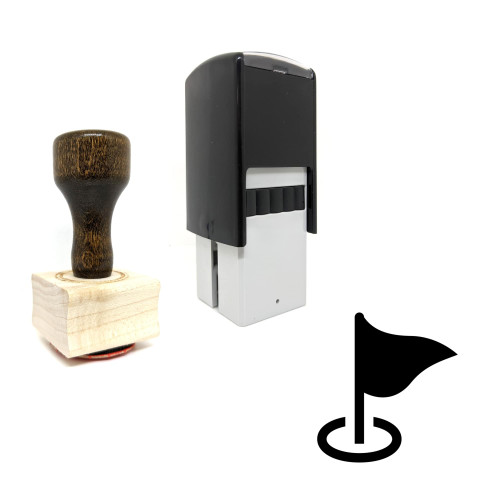 "Flag" rubber stamp with 3 sample imprints of the image