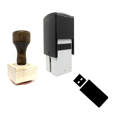 "Usb Stick" rubber stamp with 3 sample imprints of the image