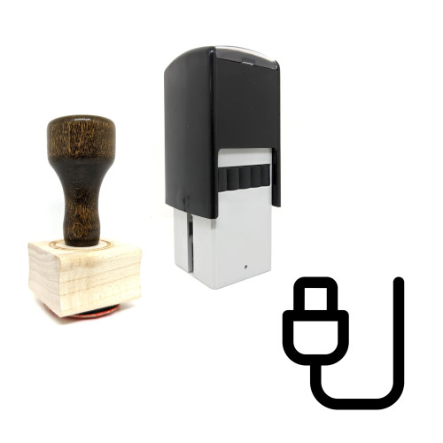 "HDMI Cable" rubber stamp with 3 sample imprints of the image