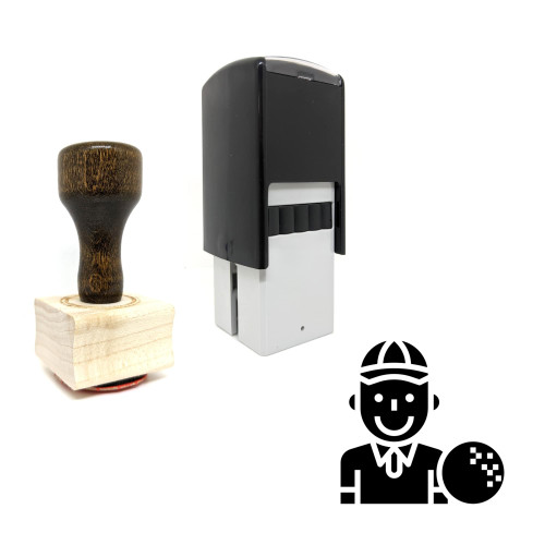 "Golfer" rubber stamp with 3 sample imprints of the image