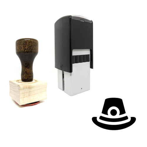 "Top Hat" rubber stamp with 3 sample imprints of the image