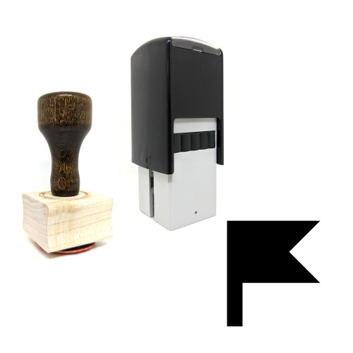 "Flag" rubber stamp with 3 sample imprints of the image
