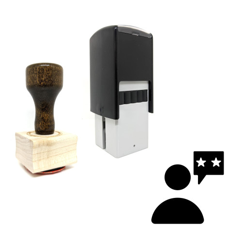 "Rating" rubber stamp with 3 sample imprints of the image