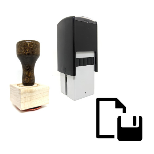 "Save Document" rubber stamp with 3 sample imprints of the image