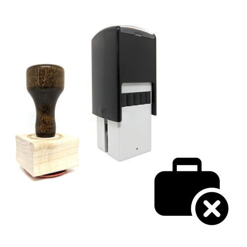 "Luggage" rubber stamp with 3 sample imprints of the image