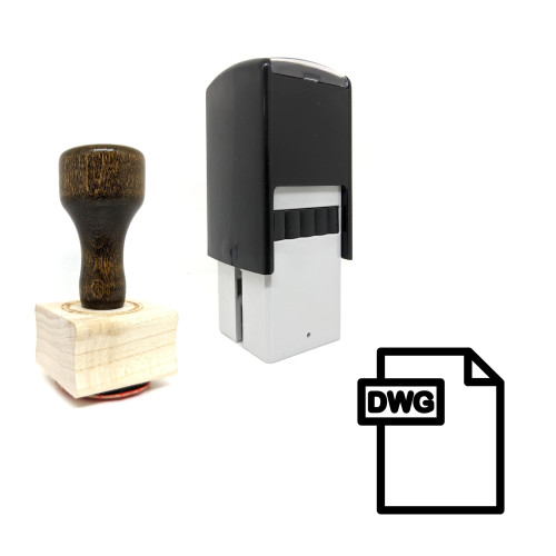 "Dwg Format" rubber stamp with 3 sample imprints of the image