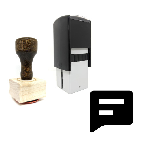 "Speech Bubble" rubber stamp with 3 sample imprints of the image