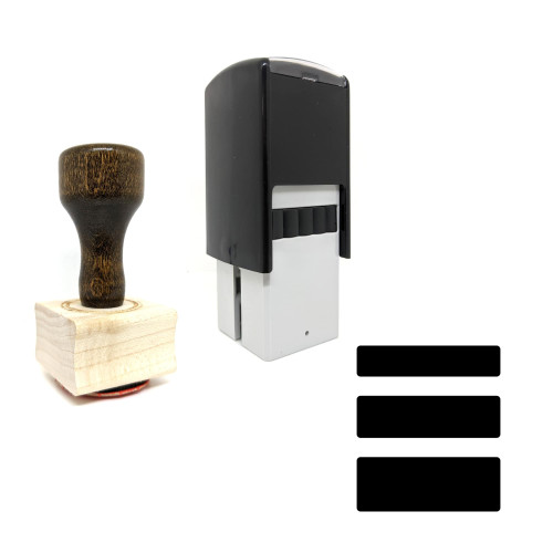 "Line Weight" rubber stamp with 3 sample imprints of the image