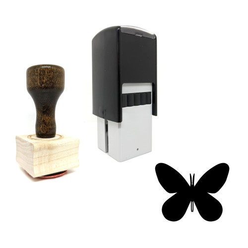 "Butterfly" rubber stamp with 3 sample imprints of the image