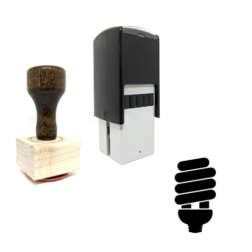 "Cfl Bulb" rubber stamp with 3 sample imprints of the image