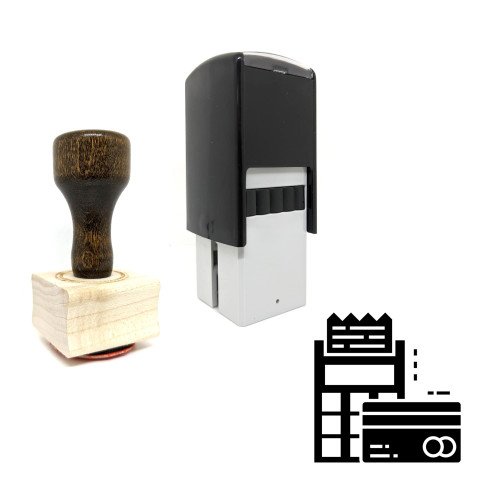 "Pos Terminal" rubber stamp with 3 sample imprints of the image