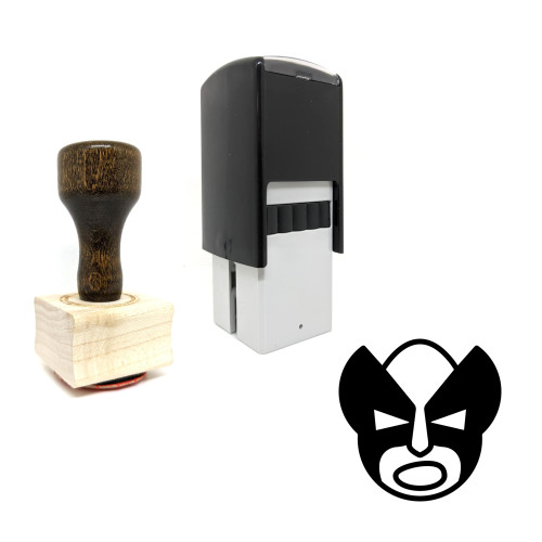 "Shouting Wolverine Emoji" rubber stamp with 3 sample imprints of the image
