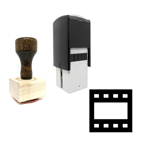 "Video" rubber stamp with 3 sample imprints of the image