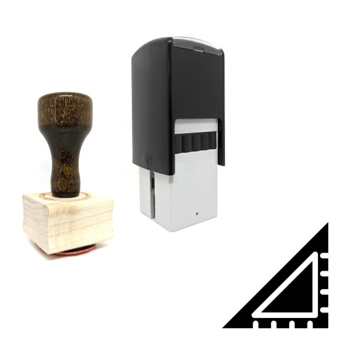 "Ruler" rubber stamp with 3 sample imprints of the image