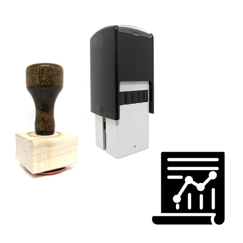 "Infographic Report" rubber stamp with 3 sample imprints of the image