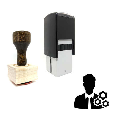 "Technician" rubber stamp with 3 sample imprints of the image