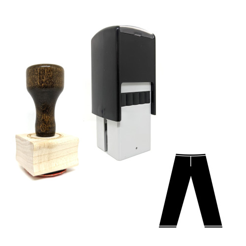 "Pants" rubber stamp with 3 sample imprints of the image