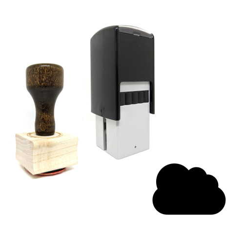"Cloud" rubber stamp with 3 sample imprints of the image