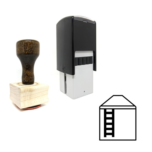 "Reservoir" rubber stamp with 3 sample imprints of the image