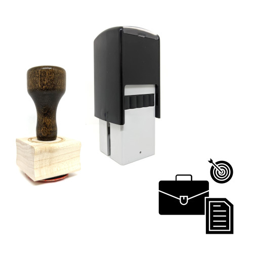 "Business Management" rubber stamp with 3 sample imprints of the image