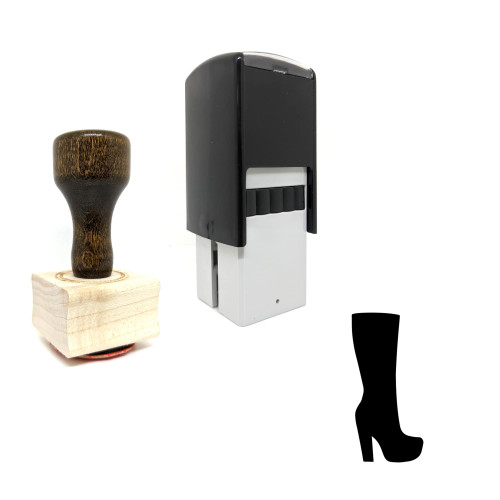 "Tall Boot" rubber stamp with 3 sample imprints of the image