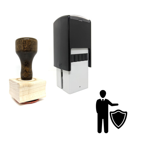 "Business Protection" rubber stamp with 3 sample imprints of the image