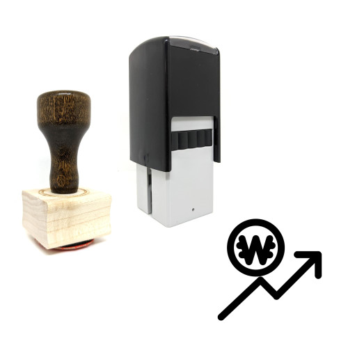 "Won Deflation" rubber stamp with 3 sample imprints of the image