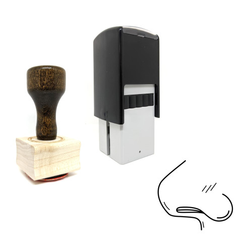 "Nose Tip" rubber stamp with 3 sample imprints of the image