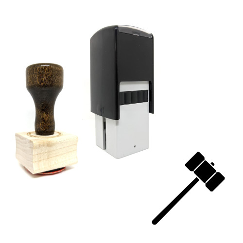"Hammer" rubber stamp with 3 sample imprints of the image