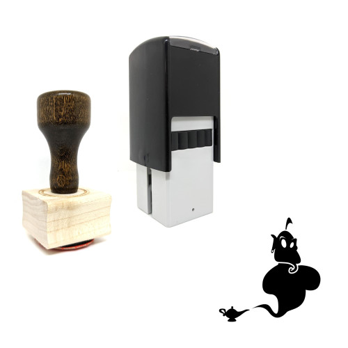 "Genie Lamp" rubber stamp with 3 sample imprints of the image
