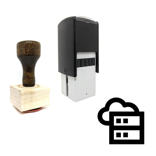 "Cloud Server" rubber stamp with 3 sample imprints of the image