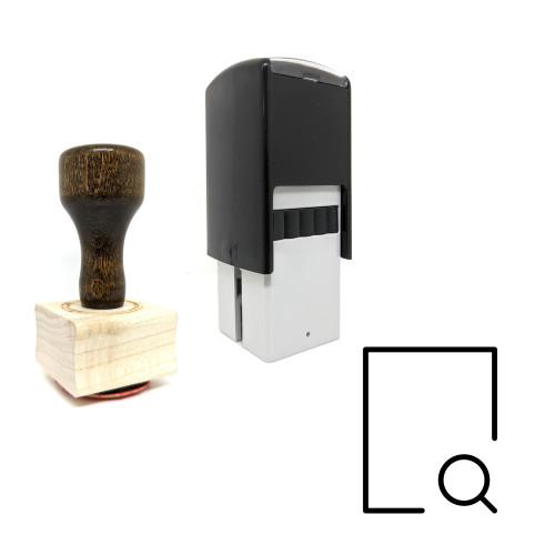 "File Search" rubber stamp with 3 sample imprints of the image