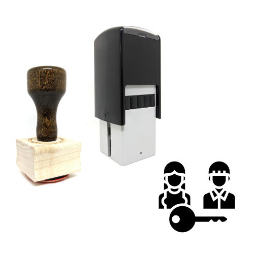 "Landlord Owner" rubber stamp with 3 sample imprints of the image