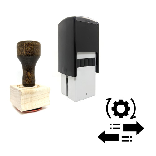 "Mobility" rubber stamp with 3 sample imprints of the image