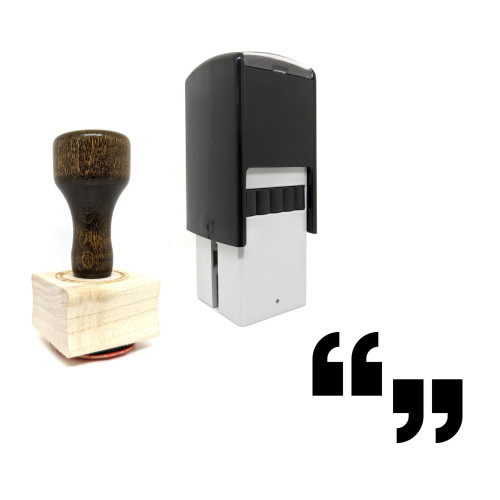 "Quotation" rubber stamp with 3 sample imprints of the image