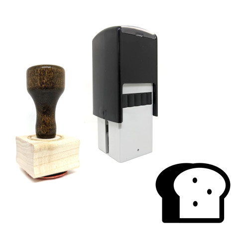 "Bread" rubber stamp with 3 sample imprints of the image