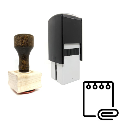 "Attach Note" rubber stamp with 3 sample imprints of the image