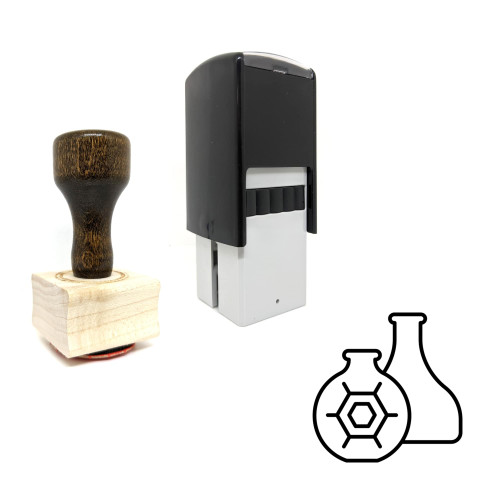 "Scientific" rubber stamp with 3 sample imprints of the image