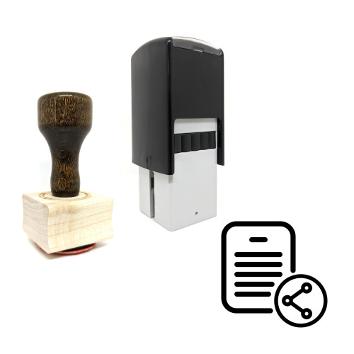 "Share Document" rubber stamp with 3 sample imprints of the image