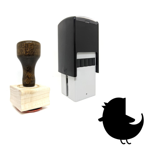 "Bird" rubber stamp with 3 sample imprints of the image