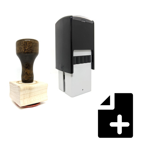 "Add Document" rubber stamp with 3 sample imprints of the image