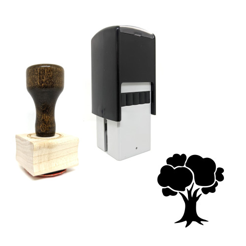 "Oak" rubber stamp with 3 sample imprints of the image